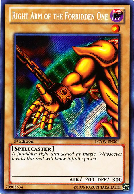 Right Arm of the Forbidden One [LCYW-EN304] Secret Rare - Duel Kingdom