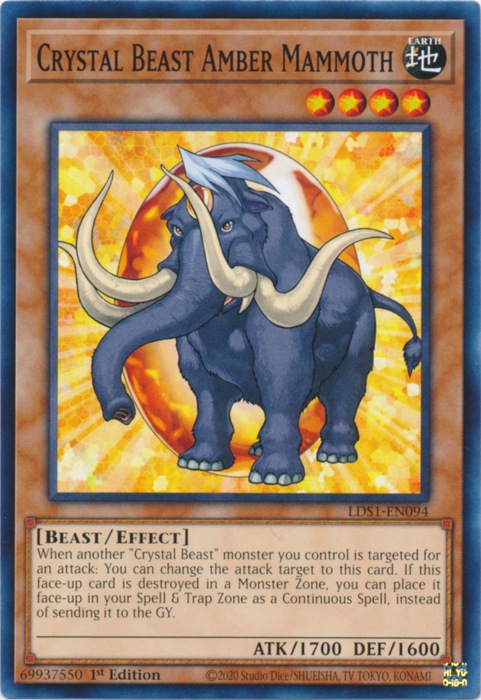 Crystal Beast Amber Mammoth [LDS1-EN094] Common - Duel Kingdom