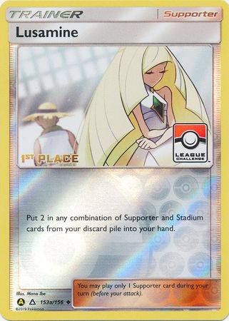 Lusamine (153a/156) (League Challenge Alt Art 1st Place) [Sun & Moon: Ultra Prism] - Duel Kingdom