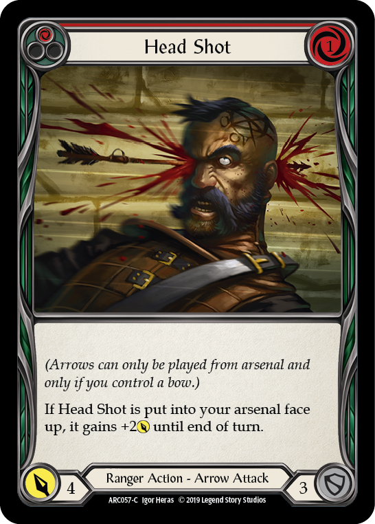 Head Shot (Red) [ARC057-C] 1st Edition Normal - Duel Kingdom