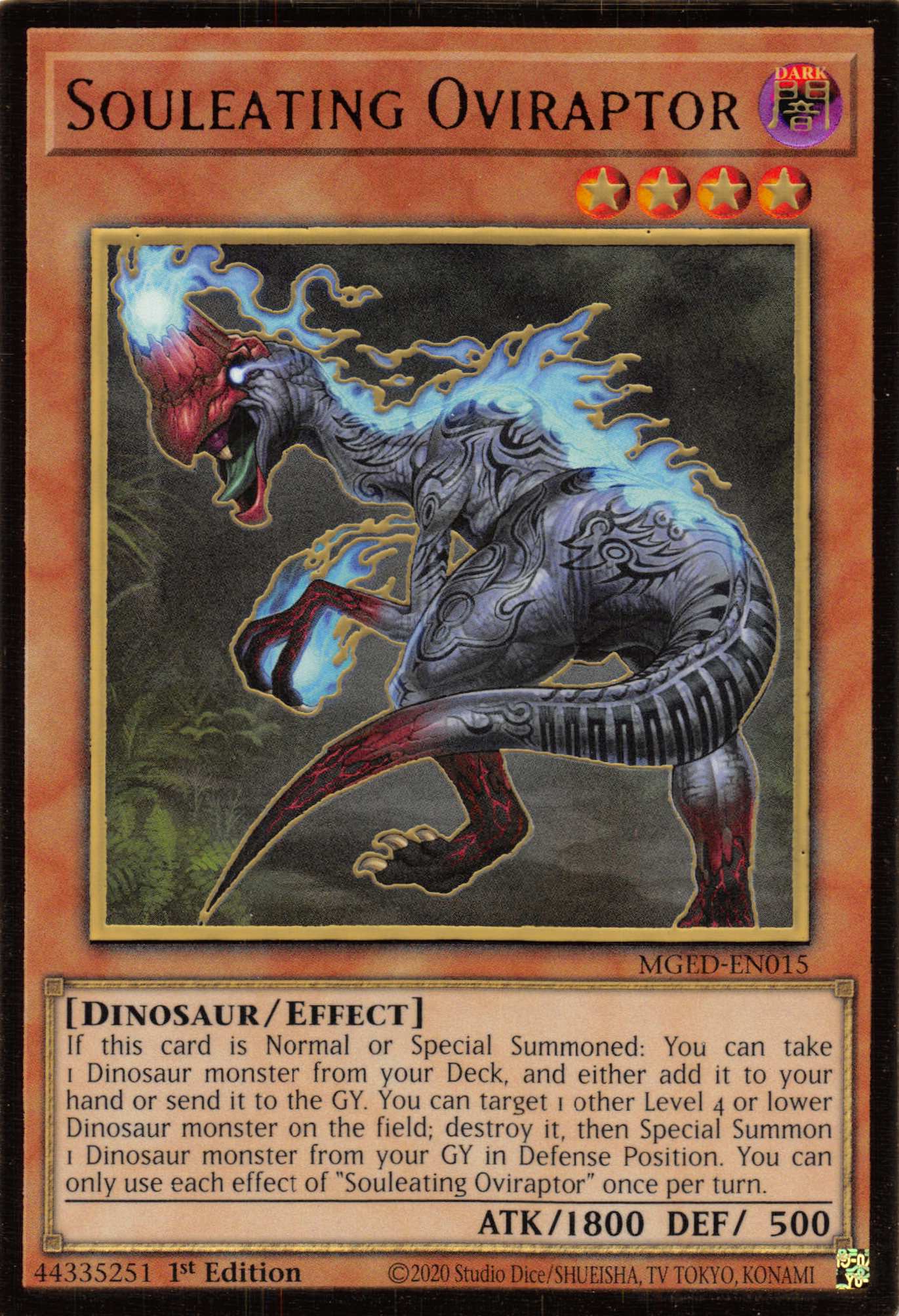 Souleating Oviraptor [MGED-EN015] Gold Rare - Duel Kingdom