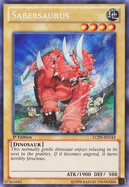 Sabersaurus [LCJW-EN143] Secret Rare - Duel Kingdom