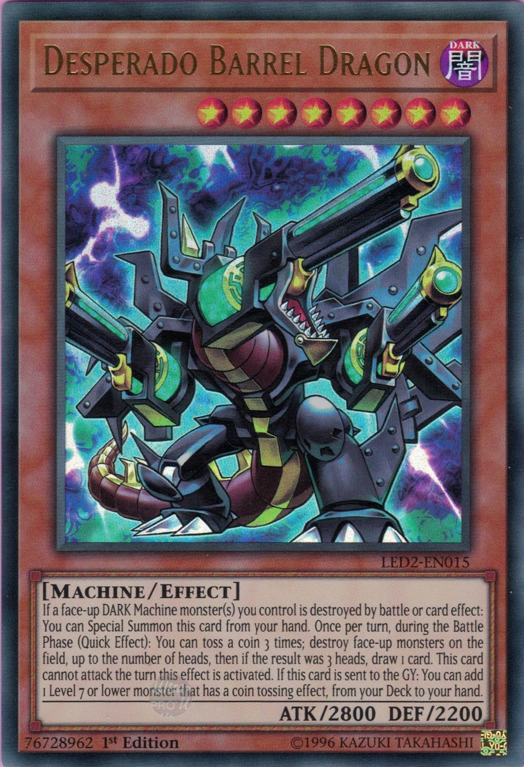 Desperado Barrel Dragon [LED2-EN015] Ultra Rare - Duel Kingdom