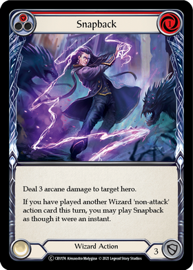 Snapback (Red) (Rainbow Foil) [CRU174-RF] Unlimited Rainbow Foil - Duel Kingdom