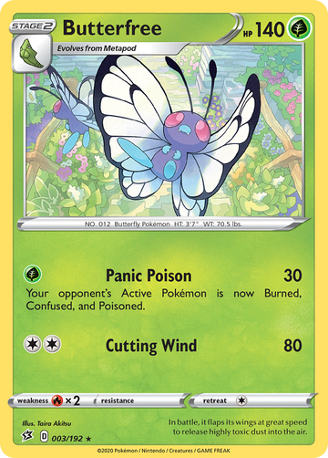 Butterfree (3/192) [Sword & Shield: Rebel Clash] - Duel Kingdom