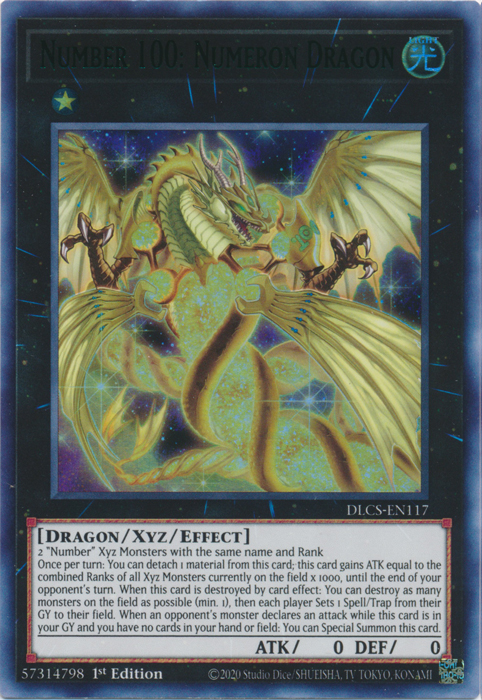 Number 100: Numeron Dragon (Green) [DLCS-EN117] Ultra Rare - Duel Kingdom