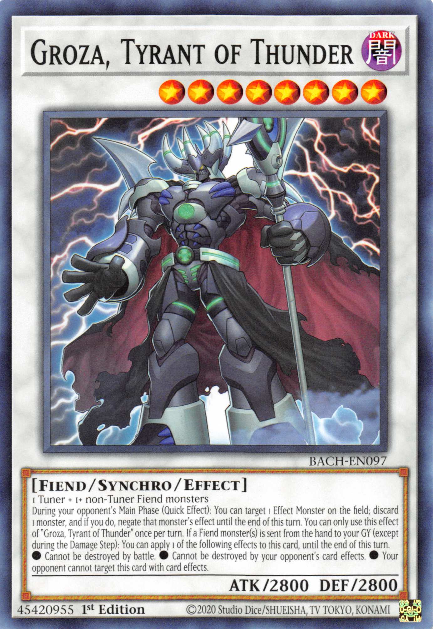 Groza, Tyrant of Thunder [BACH-EN097] Common - Duel Kingdom