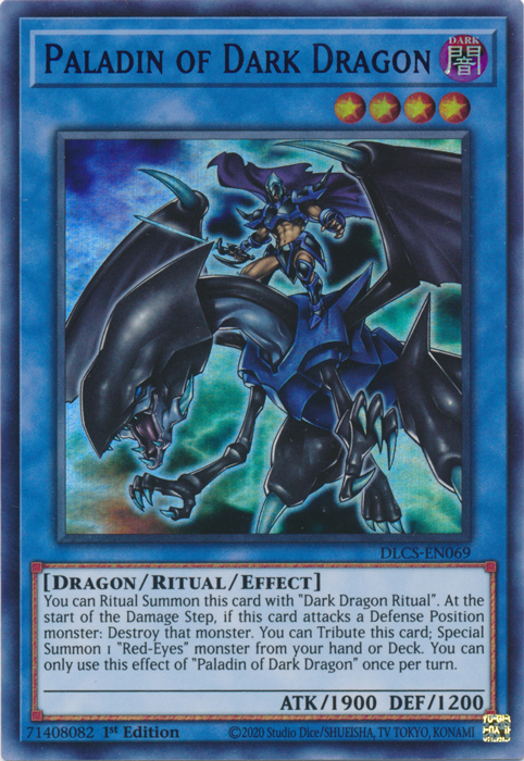 Paladin of Dark Dragon (Blue) [DLCS-EN069] Ultra Rare - Duel Kingdom