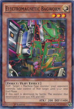 Electromagnetic Bagworm [BP03-EN100] Shatterfoil Rare - Duel Kingdom