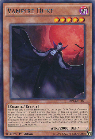 Vampire Duke [MP14-EN180] Rare - Duel Kingdom