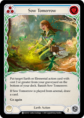 Sow Tomorrow (Blue) [ELE142] 1st Edition Rainbow Foil - Duel Kingdom