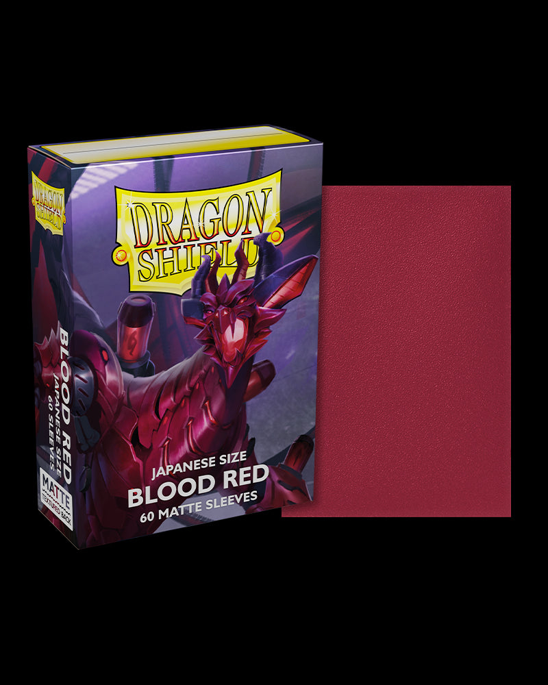 60ct Blood Red Dragon Shield Matte Sleeves (Japanese Size)
