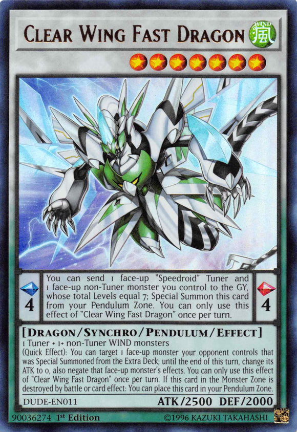 Clear Wing Fast Dragon [DUDE-EN011] Ultra Rare
