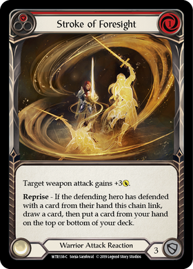 Stroke of Foresight (Red) [WTR138-C] Alpha Print Rainbow Foil - Duel Kingdom