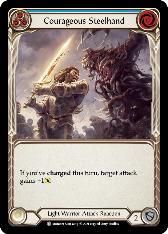Courageous Steelhand (Blue) [MON059] 1st Edition Normal - Duel Kingdom