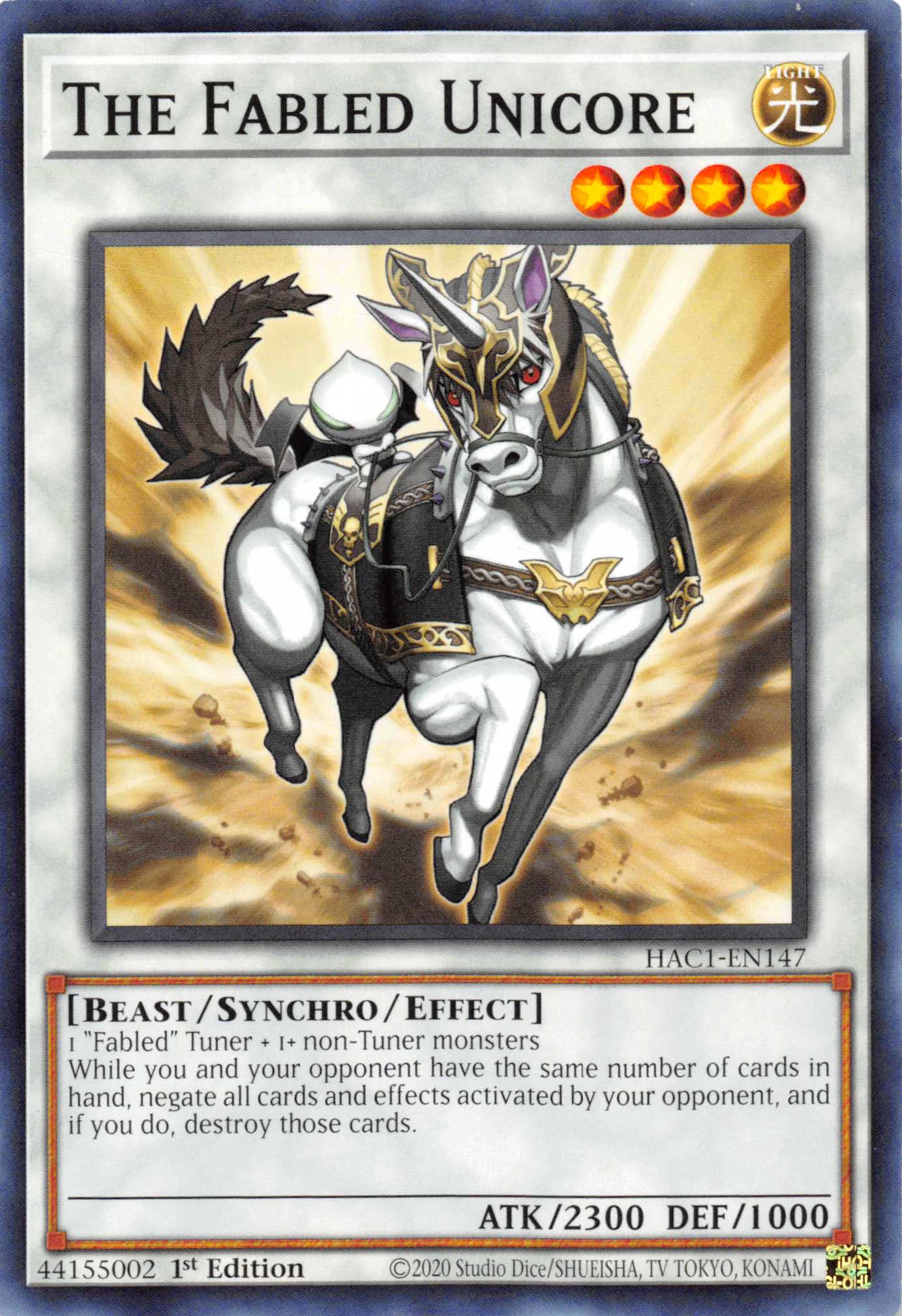 The Fabled Unicore [HAC1-EN147] Common - Duel Kingdom