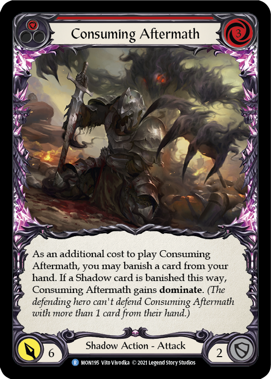 Consuming Aftermath (Red) [MON195] 1st Edition Normal - Duel Kingdom
