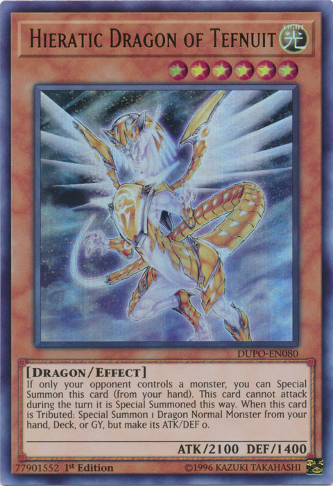Hieratic Dragon of Tefnuit [DUPO-EN080] Ultra Rare - Duel Kingdom