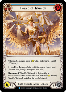 Herald of Triumph (Blue) [MON010] 1st Edition Normal - Duel Kingdom