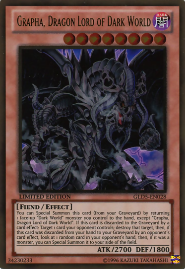 Grapha, Dragon Lord of Dark World [GLD5-EN028] Gold Rare - Duel Kingdom