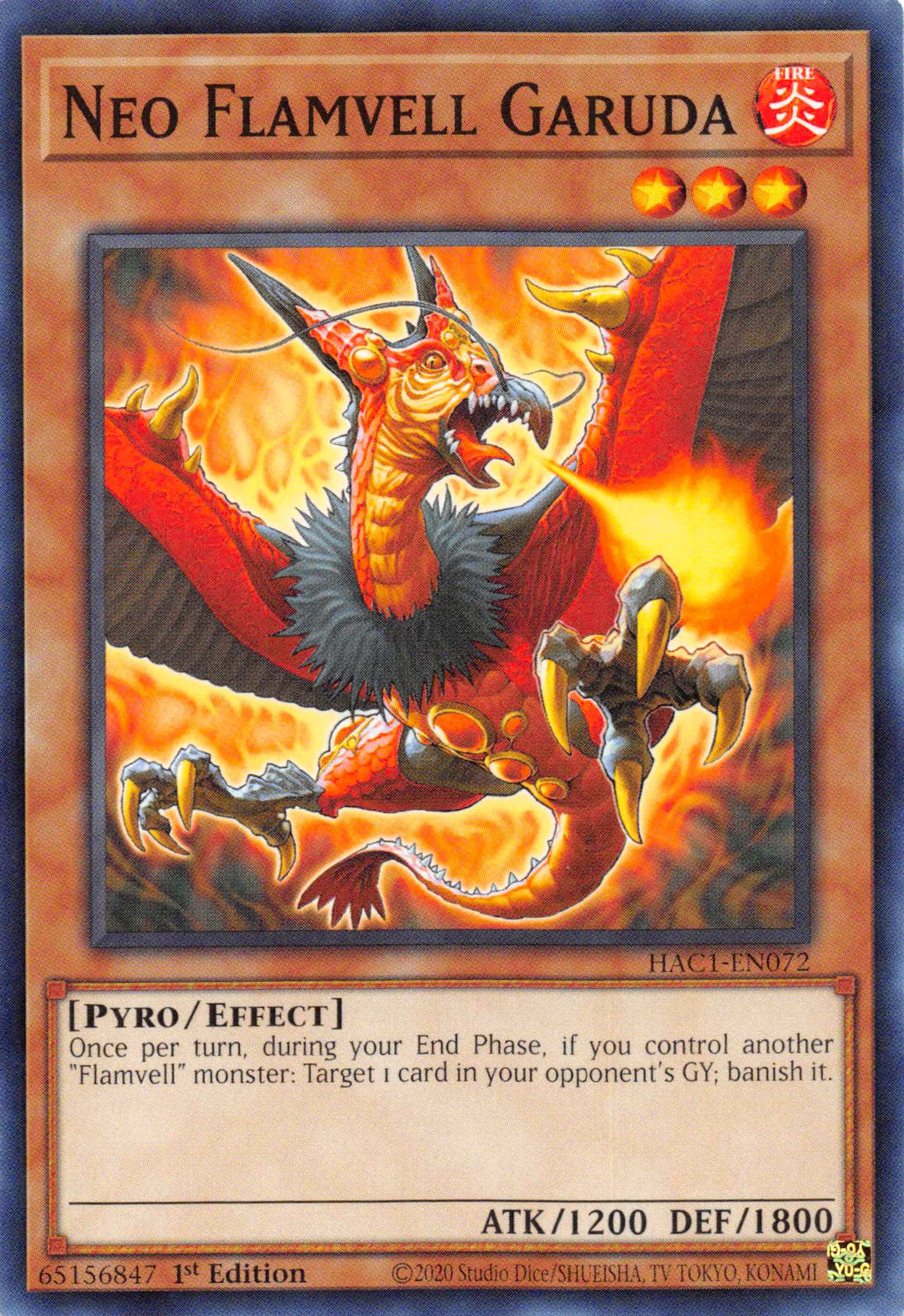 Neo Flamvell Garuda [HAC1-EN072] Common - Duel Kingdom