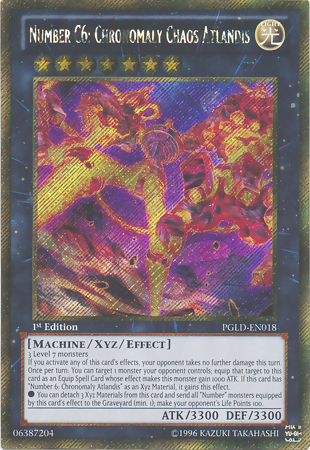 Number C6: Chronomaly Chaos Atlandis [PGLD-EN018] Gold Secret Rare - Duel Kingdom