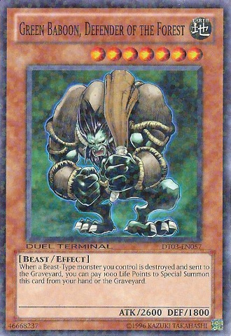 Green Baboon, Defender of the Forest [DT03-EN057] Common - Duel Kingdom