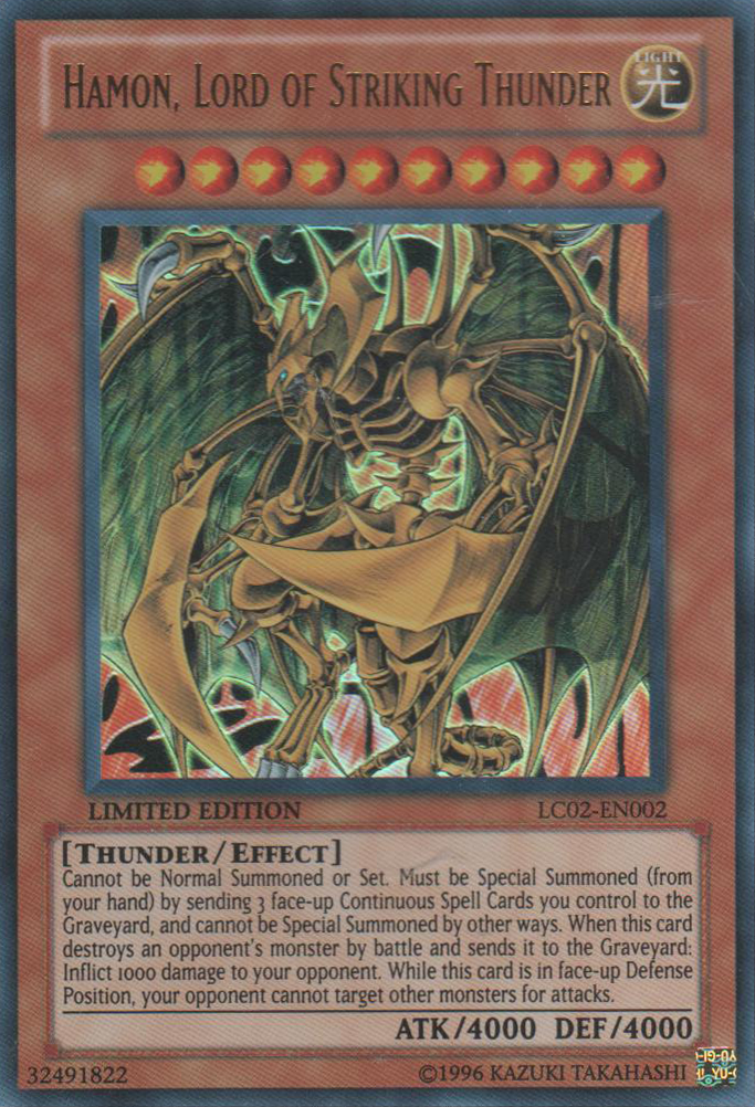 Hamon, Lord of Striking Thunder [LC02-EN002] Ultra Rare - Duel Kingdom