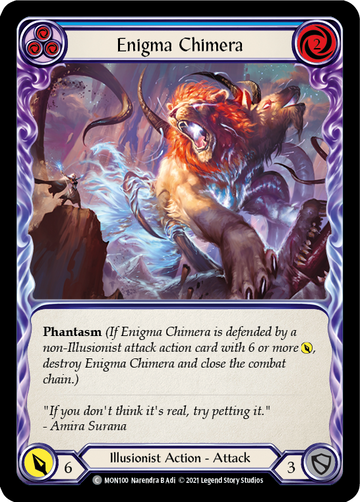 Enigma Chimera (Blue) [MON100] 1st Edition Normal - Duel Kingdom