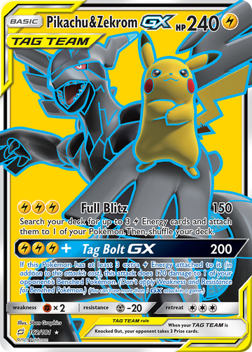 Pikachu & Zekrom GX (162/181) [Sun & Moon: Team Up] - Duel Kingdom