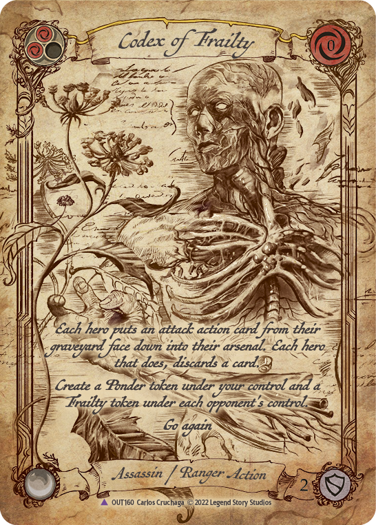 Codex of Frailty [OUT160] (Outsiders)  Cold Foil