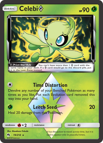 Celebi (19/214) (Prism Star) [Sun & Moon: Lost Thunder] - Duel Kingdom