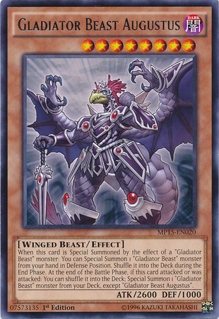 Gladiator Beast Augustus [MP15-EN020] Rare - Duel Kingdom