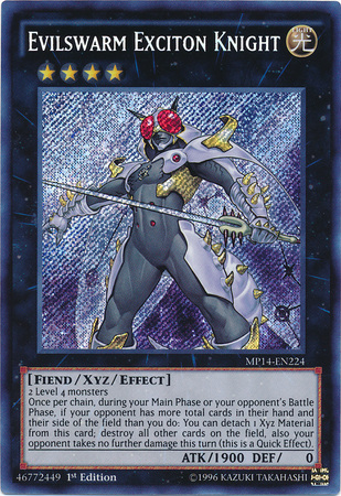 Evilswarm Exciton Knight [MP14-EN224] Secret Rare - Duel Kingdom