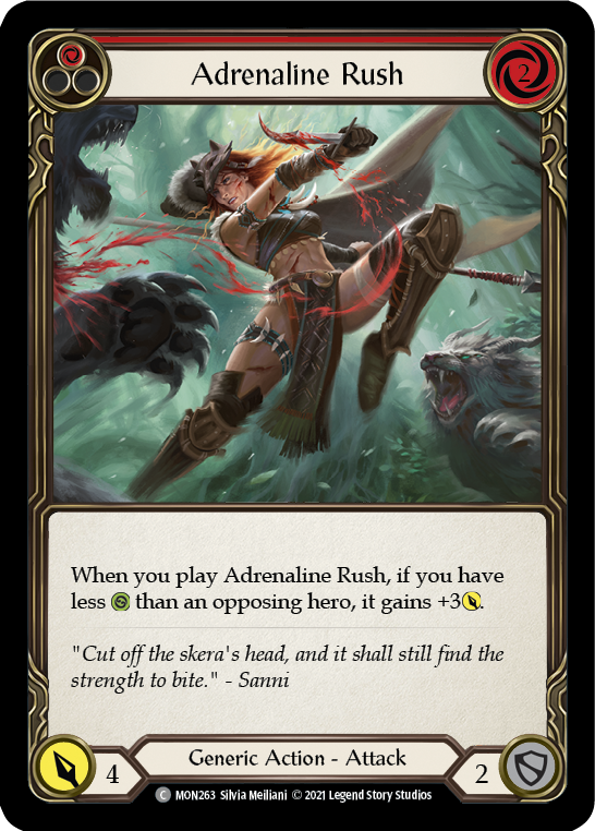Adrenaline Rush (Red) [MON263] 1st Edition Normal - Duel Kingdom