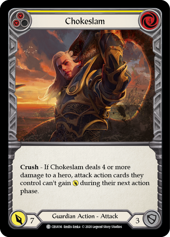 Chokeslam (Yellow) [CRU036] 1st Edition Normal - Duel Kingdom