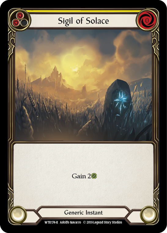 Sigil of Solace (Yellow) [WTR174-R] Alpha Print Rainbow Foil - Duel Kingdom