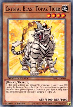Crystal Beast Topaz Tiger [SGX1-ENF06] Common - Duel Kingdom