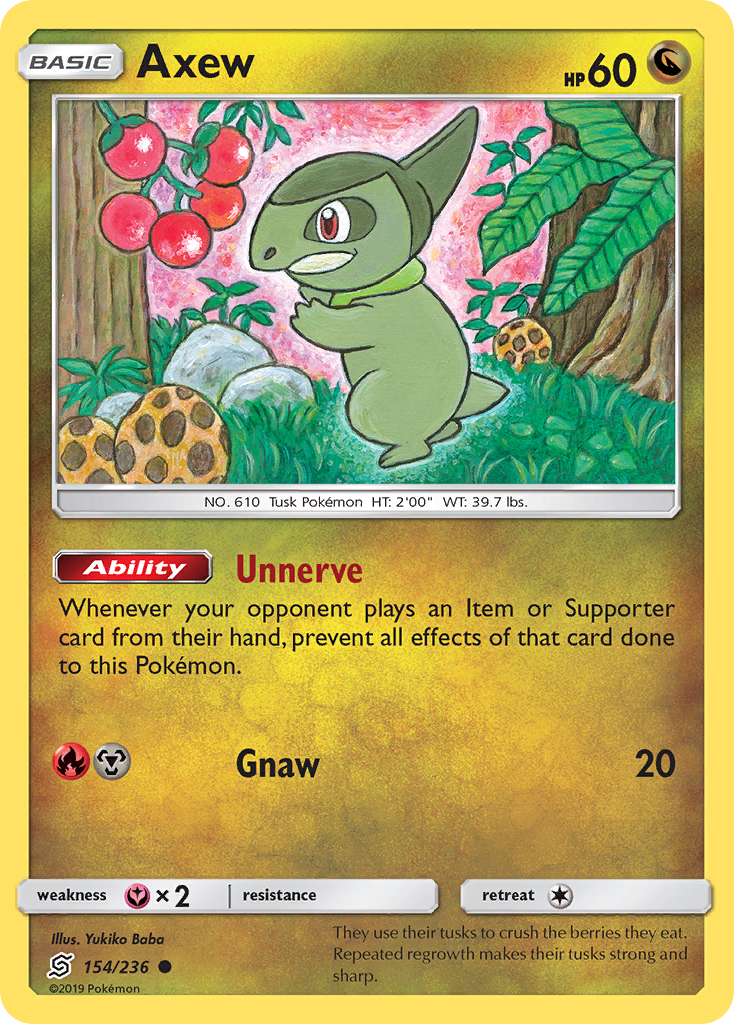 Axew (154/236) [Sun & Moon: Unified Minds] - Duel Kingdom