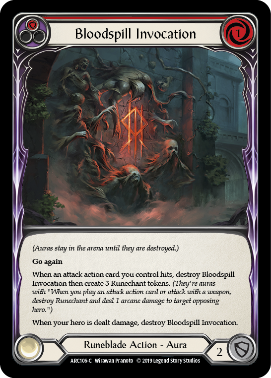 Bloodspill Invocation (Red) [ARC106-C] 1st Edition Normal - Duel Kingdom