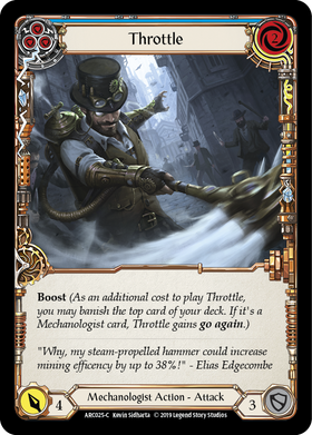 Throttle (Blue) [ARC025-C] 1st Edition Normal - Duel Kingdom