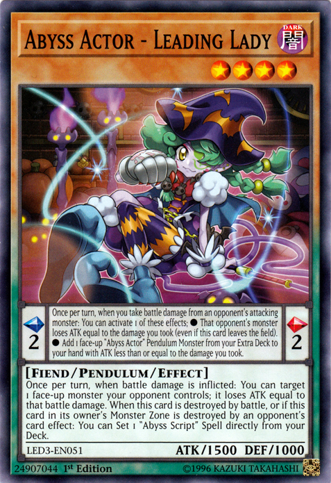 Abyss Actor - Leading Lady [LED3-EN051] Common - Duel Kingdom