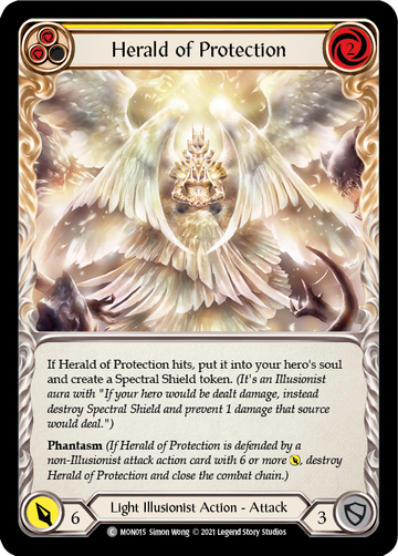 Herald of Protection (Yellow) [MON015] 1st Edition Normal - Duel Kingdom