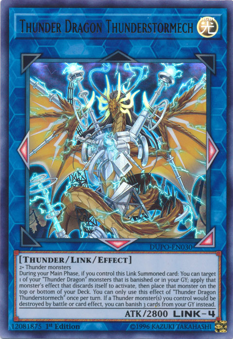Thunder Dragon Thunderstormech [DUPO-EN030] Ultra Rare - Duel Kingdom