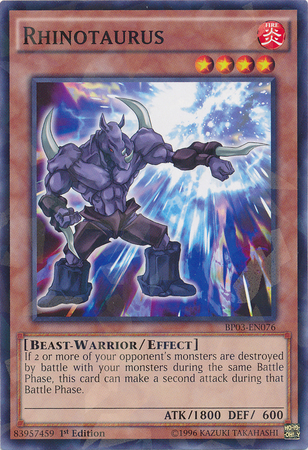 Rhinotaurus [BP03-EN076] Shatterfoil Rare - Duel Kingdom