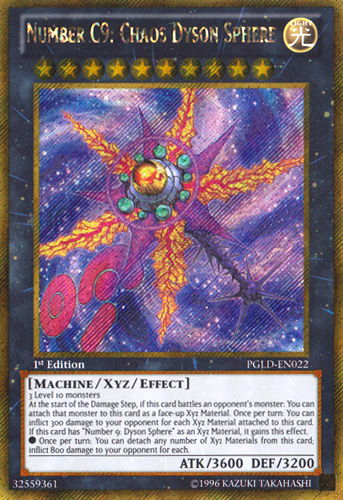 Number C9: Chaos Dyson Sphere [PGLD-EN022] Gold Secret Rare - Duel Kingdom