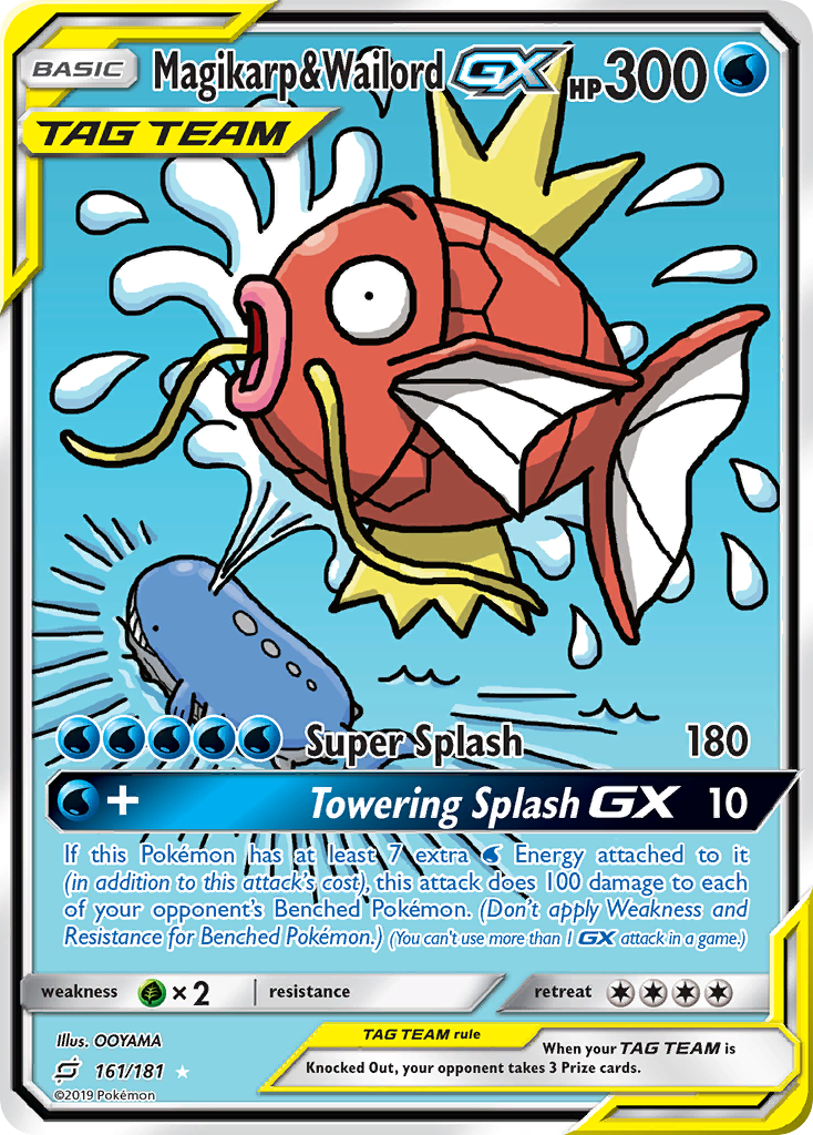 Magikarp & Wailord GX (161/181) [Sun & Moon: Team Up] - Duel Kingdom