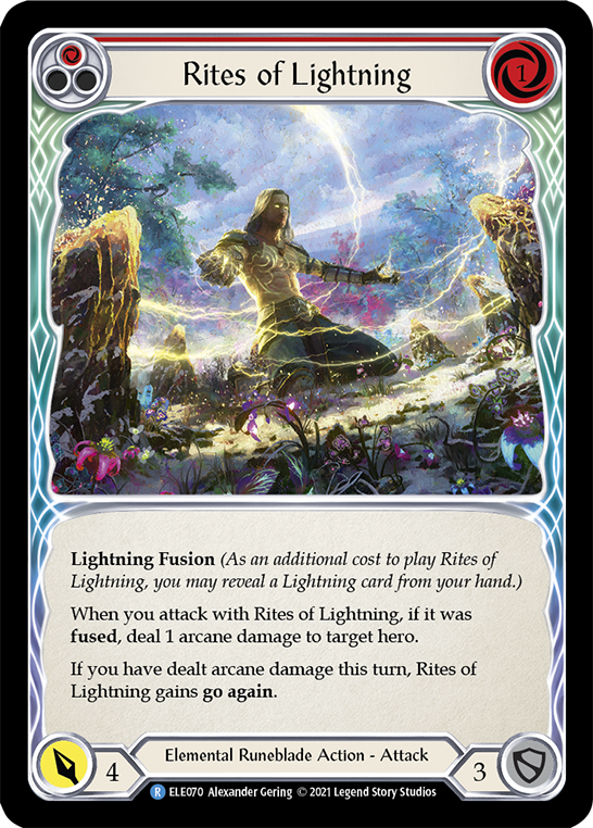 Rites of Lightning (Red) [ELE070] 1st Edition Normal - Duel Kingdom