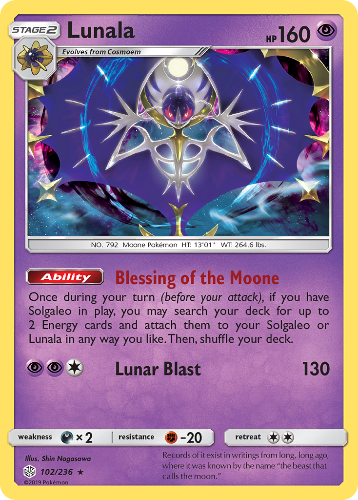 Lunala (102/236) [Sun & Moon: Cosmic Eclipse] - Duel Kingdom