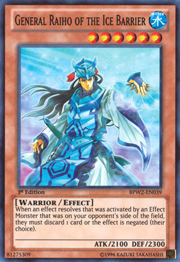 General Raiho of the Ice Barrier [BPW2-EN039] Super Rare - Duel Kingdom